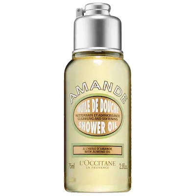 Shop L'occitane Cleansing And Softening Shower Oil With Almond Oil Mini 2.5 oz/ 75 ml