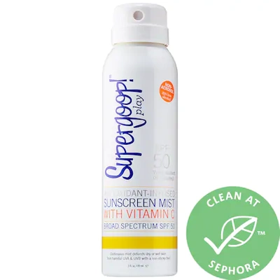 Shop Supergoop ! Antioxidant Infused Sunscreen Body Spray With Vitamin C Broad Spectrum Spf 50 Mini 3 oz/ 89 ml