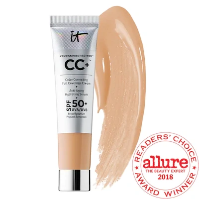 It Cosmetics Mini Cc+ Cream Full Coverage Color Correcting Foundation With Spf 50+ Medium 0.4 oz/ 12 ml In Medium