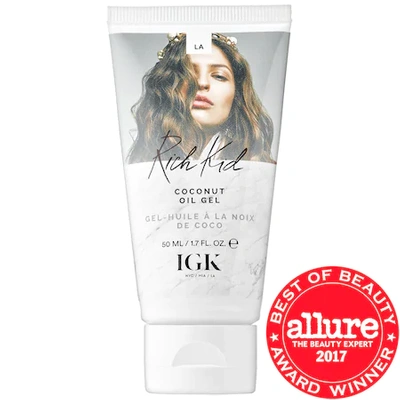 Igk Mini Rich Kid Coconut Oil Air-dry Styling Cream 1.7 oz/ 50 ml