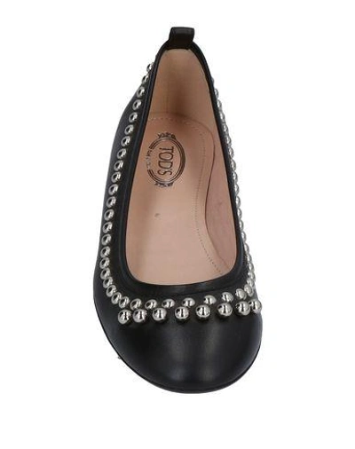 Shop Tod's Ballet Flats In Black