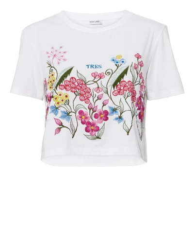 Shop Mlm Tres Floral Embroidery Tee