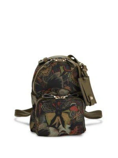 Shop Valentino Butterfly Printed Backpack In Green