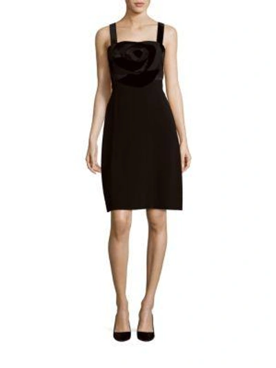 Shop Diane Von Furstenberg Squareneck & Back Solid Dress In Black