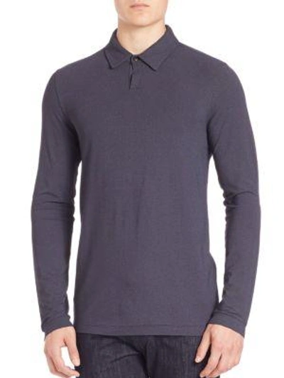 Shop Giorgio Armani Star Printed Long Sleeve Tee In Navy