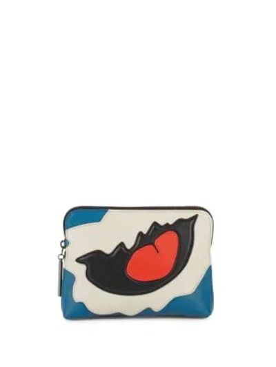 Shop 3.1 Phillip Lim / フィリップ リム 31 Second Leather Patchwork Clutch In Adriatic Blue
