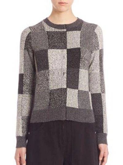 Shop Marc Jacobs Ribbed Roundneck Sweater In Grey