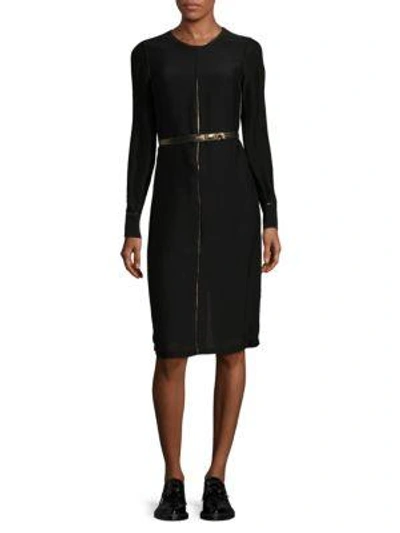 Shop Elizabeth And James Annabelle Long-sleeve Dress In Black