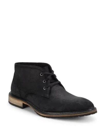 Shop Andrew Marc Woodside Leather Chukka Boots In Black