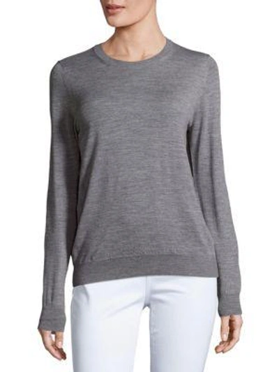 Shop Burberry Merino Wool Sweater In Grey