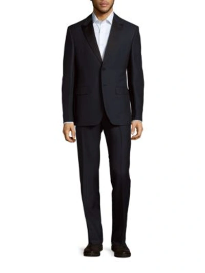 Shop Valentino Classic Mohair Wool-blend Suit In Black