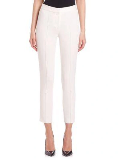Shop Adam Lippes Slim Ankle Trousers In Ivory