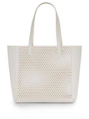 Loeffler Randall Perforated Leather Tote In Cream | ModeSens