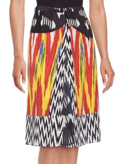 Shop Altuzarra Printed Banded Waist Skirt In Multi