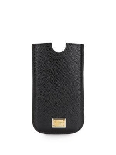Shop Dolce & Gabbana Galaxy S3 Leather Phone Case In Nero