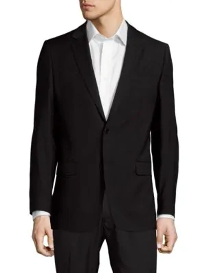 Shop Versace Modern Fit Solid Wool Sportcoat In Black