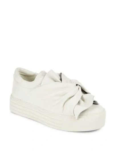 Shop Kenneth Cole Alessa Twisted Knot Flatform Sneaker In White
