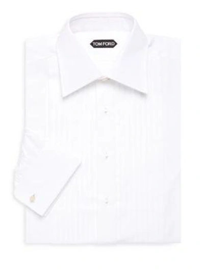 Shop Tom Ford Solid Button-down Dress Shirt In White