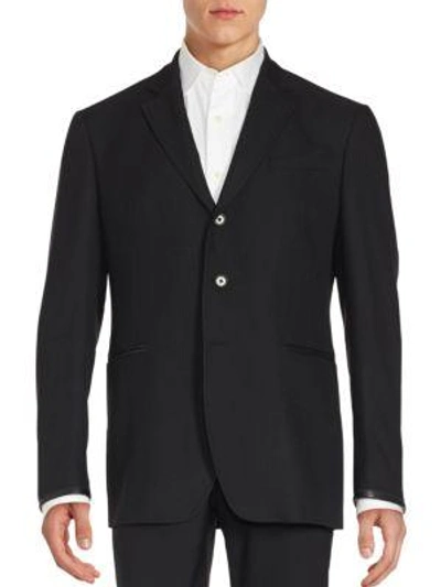 Shop John Varvatos Hampton Wool Sportcoat In Black