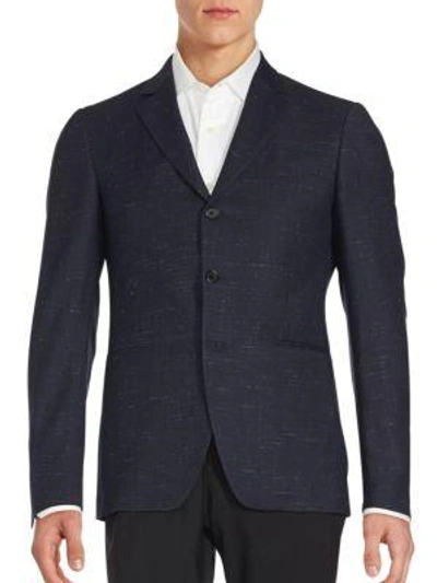 Shop John Varvatos Austin Fit Speckled Wool Sportcoat In Indigo