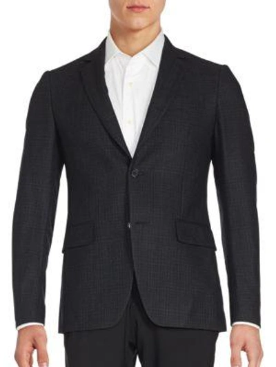 Shop John Varvatos Austin Fit Tonal Plaid Wool & Silk Sportcoat In Oxide