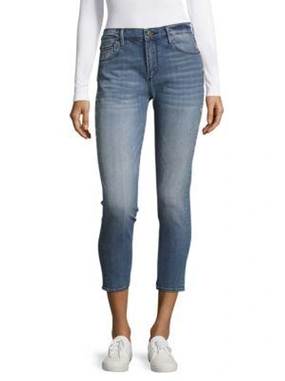 Shop Driftwood Five-pocket Cotton-blend Jeans In Light Blue
