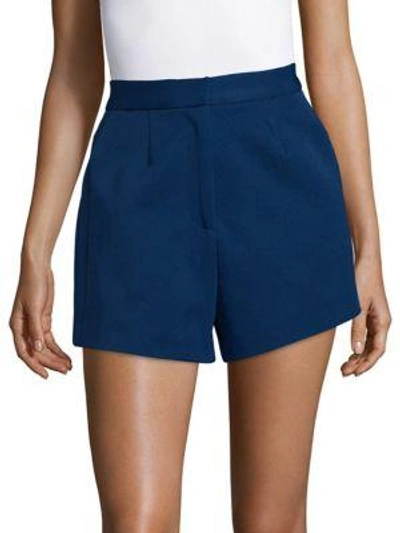 Shop Finders Keepers Solid Flared Shorts In Navy