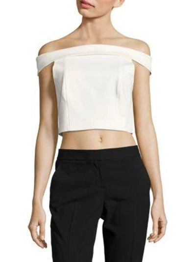 Shop Finders Keepers Off-the-shoulder Cropped Blouse In White
