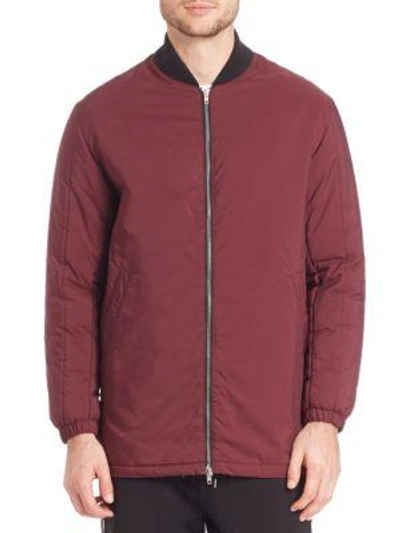 Shop Mcq By Alexander Mcqueen Filled Hybrid Jacket In Burgundy