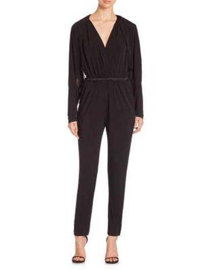 Shop Kobi Halperin Yasmin Draped Jumpsuit In Black