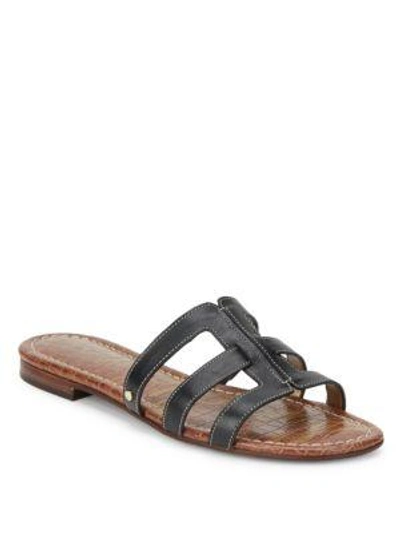 Shop Sam Edelman Berit Open-toe Leather Sandals In Black
