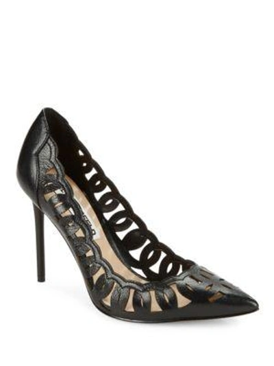 Shop Karl Lagerfeld Aria Lasercut Stiletto Heels In Black