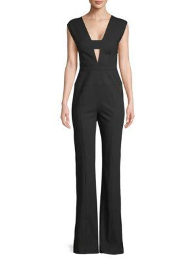 Shop Narciso Rodriguez Sleeveless Wool Jumpsuit In Black
