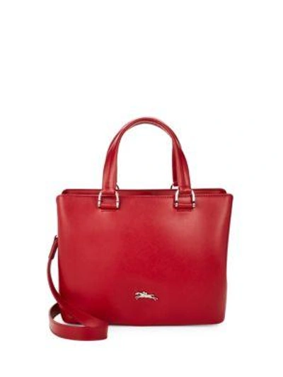 Shop Longchamp Honore Shoulder Bag In Red