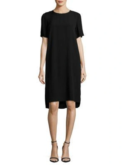 Shop Adam Lippes Solid Hi-lo T-shirt Dress In Black