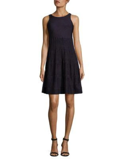 Shop Missoni Sleeveless Fit-&-flare Dress In Purple