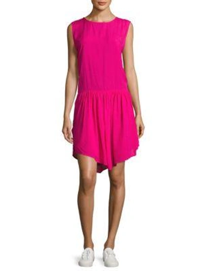 Shop Iro Olivia Sleeveless T-back Dress In Fuchsia