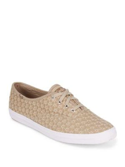 Shop Keds Textured Low-top Trainers In Khaki