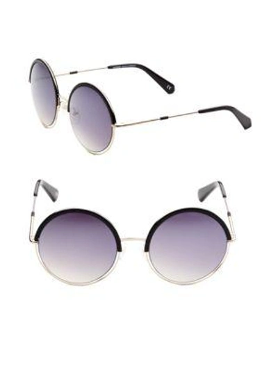 Shop Balmain 51mm Round Sunglasses In Black