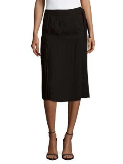 Shop Altuzarra Mayumi Pleated Side Tie Skirt In Black