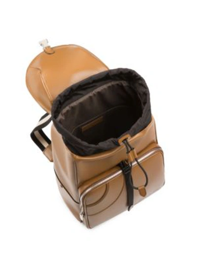 Shop Bally Rafa Leather Backpack In Cowboy Tan