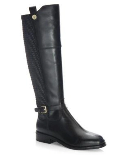 Shop Cole Haan Galina Leather Boots In Black