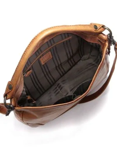 Shop Frye Melissa Leather Hobo Bag In Red Clay