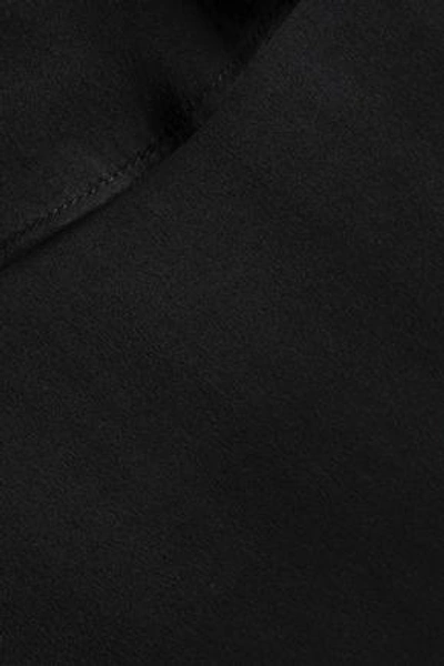 Shop Zimmermann Woman Ruffle-trimmed Washed-silk Camisole Black