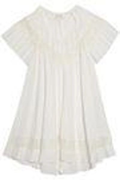 Shop Zimmermann Woman Corded Lace-trimmed Pleated Crepe De Chine Blouse White