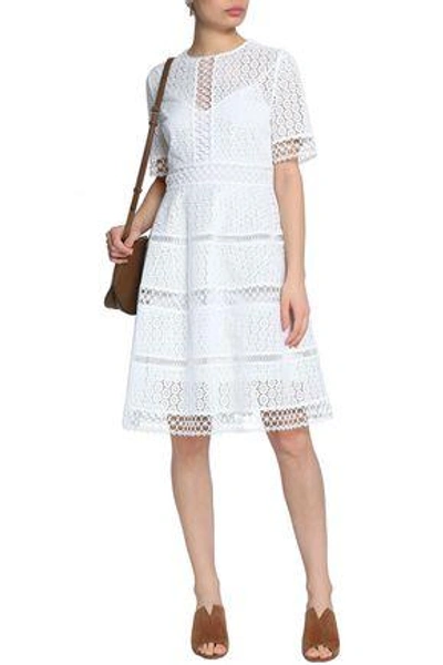 Shop Zimmermann Woman Broderie Anglaise Cotton Dress White