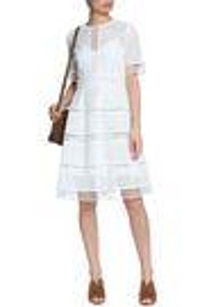 Shop Zimmermann Woman Broderie Anglaise Cotton Dress White