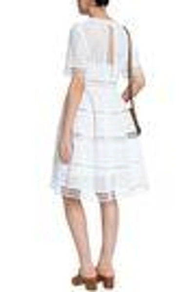 Shop Zimmermann Woman Broderie Anglaise Cotton Dress White