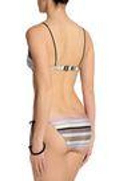 Shop Zimmermann Woman Striped Triangle Bikini Beige