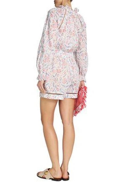 Shop Zimmermann Woman Zephyr Printed Cotton-voile Playsuit White